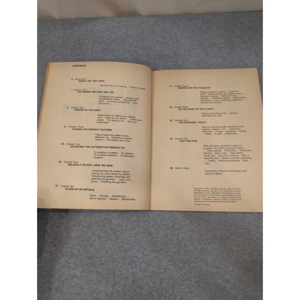 Basic Sewing Jane Foster Thornton 123 Home Guides 1978 Playmore Paperback Book - Picture 3 of 3